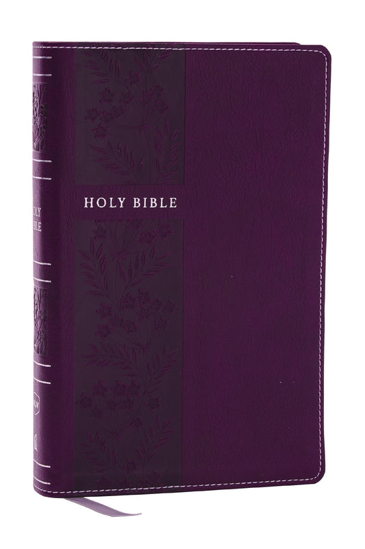 NKJV Personal Size Large Print Reference Holy Bible (Comfort Print)-Purple Leathersoft Indexed