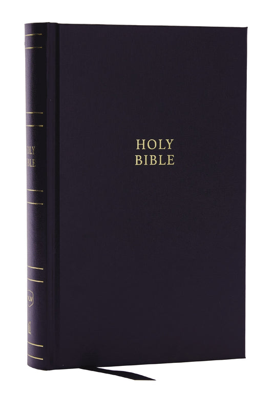 NKJV Single-Column Reference Bible (Comfort Print)-Black Hardcover