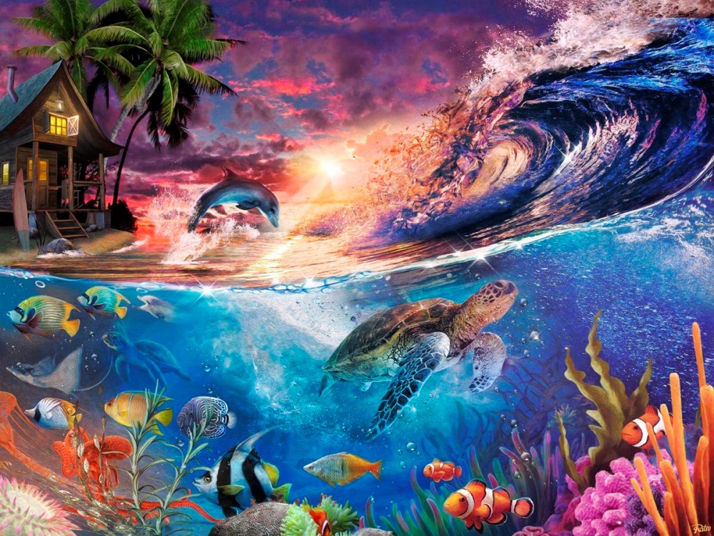 Jigsaw Puzzle-Evening Sea (550 Pieces)