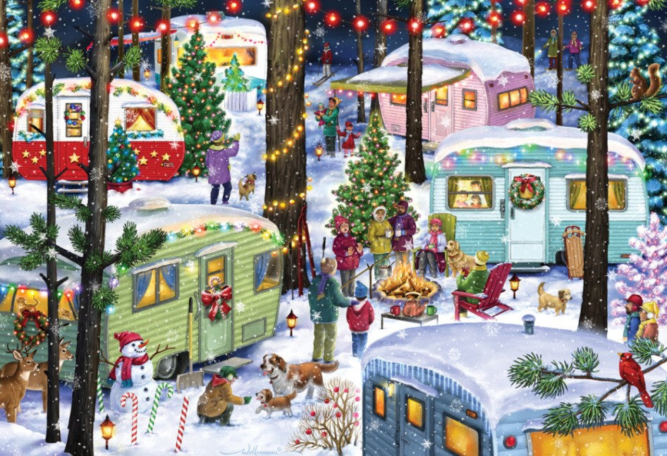 Jigsaw Puzzle-Christmas Camping (100 Pieces)