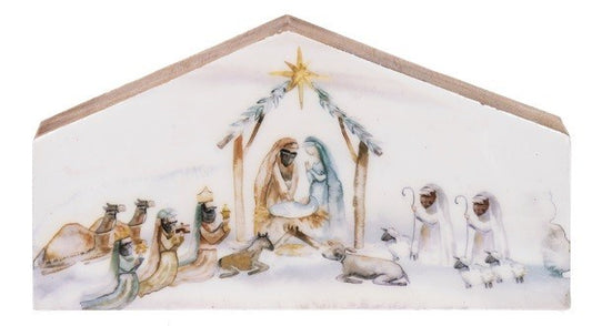 Watercolor Nativity Scene Block (12" x 6.5")