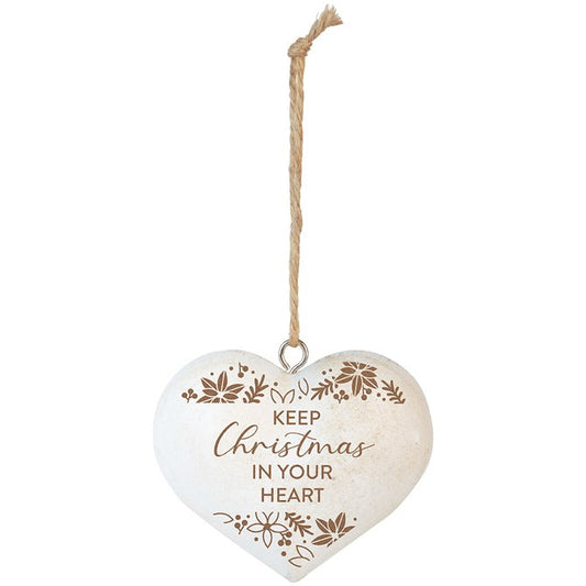 Ornament-3D Heart-Christmas In Your Heart (3" x 3 1/4" x 1 3/4")