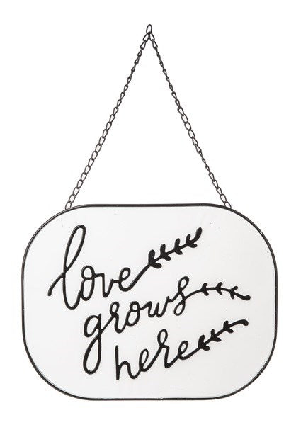 Wall Decor-Love Grows Here (16" x 12.5")