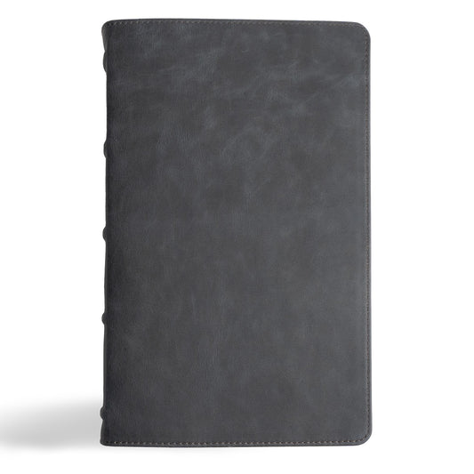 CSB Single-Column Personal Size Bible (Holman Handcrafted Collection) Premium Marbled Slate Calfskin