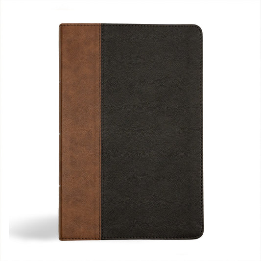 KJV Personal Size Giant Print Bible-Black/Brown LeatherTouch