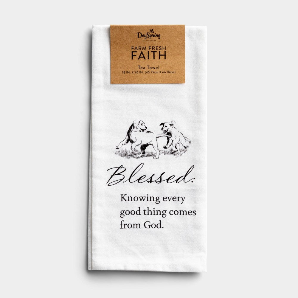 Tea Towel-Blessed Puppies