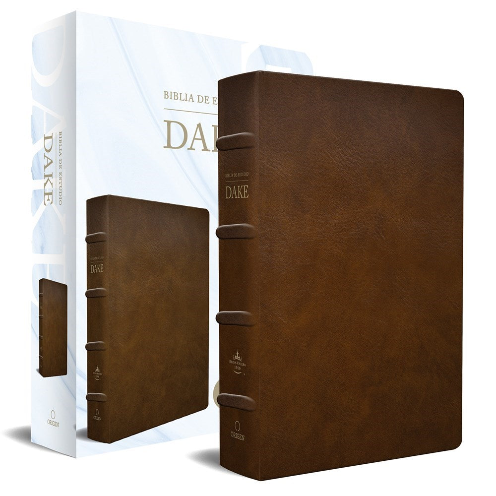 Span-RVR 1960 Dake Study Bible/Large Print (Biblia de estudio Dake/Tamano Grande)-Brown Leather