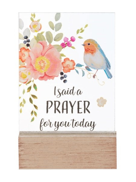 Block Talk-I Said A Prayer For You Today (1"D x 3"L x 4 3/4"H)