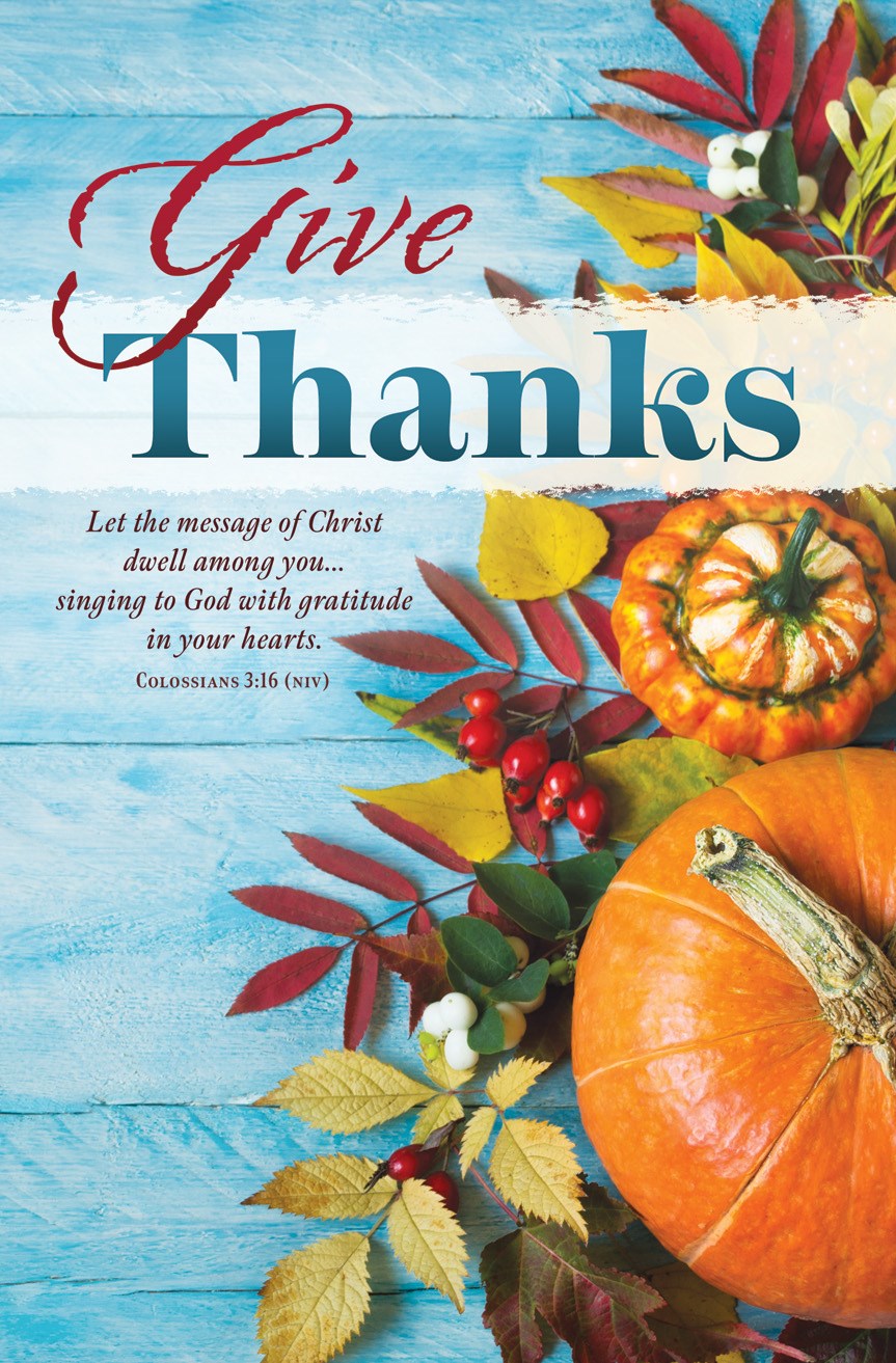 Bulletin-Let The Message of Christ Dwell Among You/Pumpkins (Colossians 3:16) (Pack Of 100)