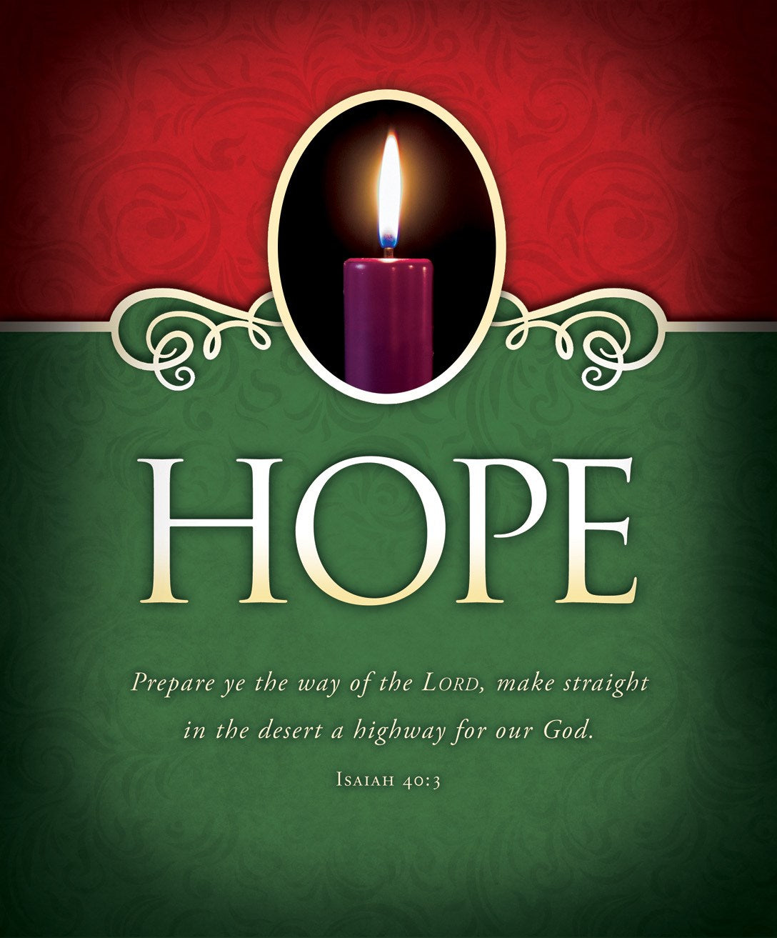 Bulletin-Advent Week 1: Hope (Isaiah 40:3)-Legal Size (Pack Of 100)