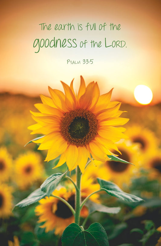 Bulletin-The Earth Is Full Of The Goodness Of The Lord (Psalm 33:5) (Pack Of 100)