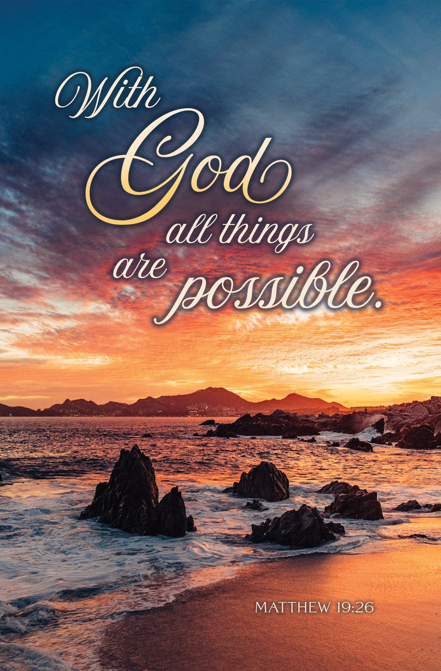 Bulletin-With God All Things Are Possible (Matthew 19:26) (Pack Of 100)