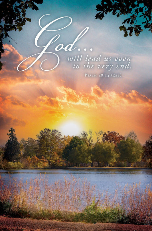 Bulletin-God Will Lead Us Even To The Very End (Psalm 48:14) (Pack Of 100)