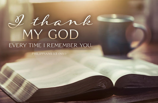 Postcard-I Thank My God (Philippians 1:3 NIV) (Pack Of 25)