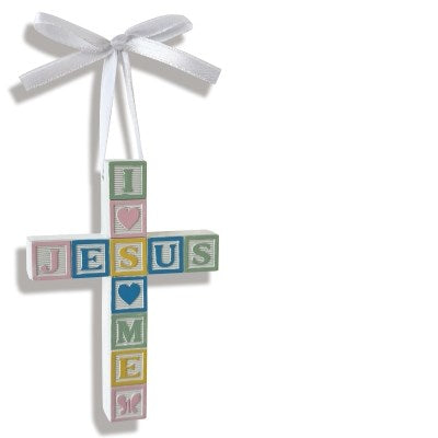 Crib Cross-Baby Block/Pastel Colors (Window Boxed)