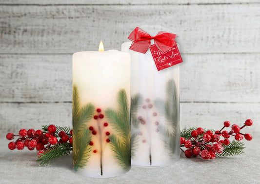 Flameless Candle-Wrapped In God's Love