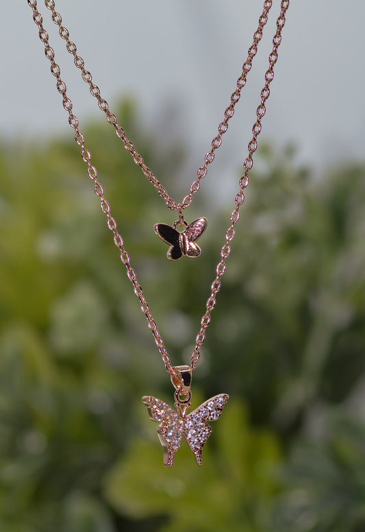 Necklace-Eden Merry-Double Butterfly