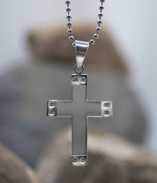 Necklace-Eden Merry-Cross-Rivet