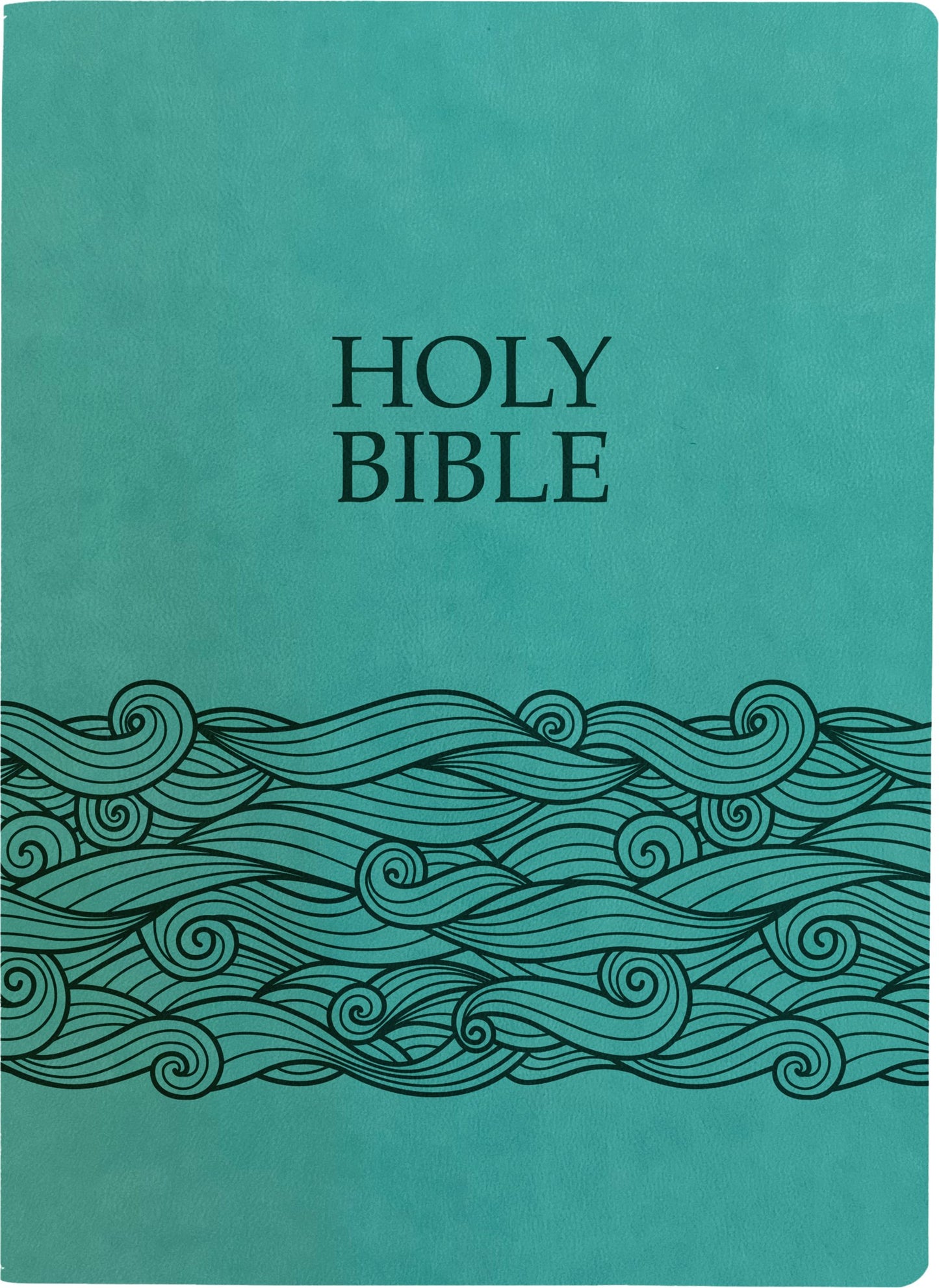 KJVER Holy Bible Wave Design Large Print-Coastal Blue Ultrasoft