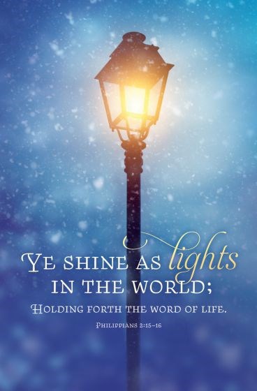 Bulletin-Ye Shine As Light In The World (Philippians 2:15-16  KJV) (Pack Of 100)