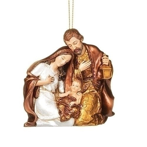 Ornament-Holy Family Bronze/Gold/Pearl (3.25")