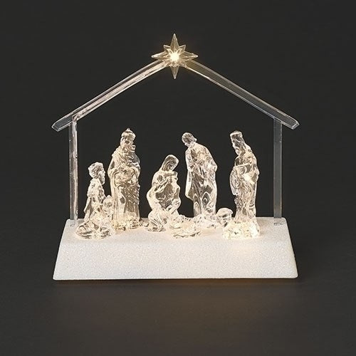 Nativity Scene-LED-Nativity Under Star (7.5"H)