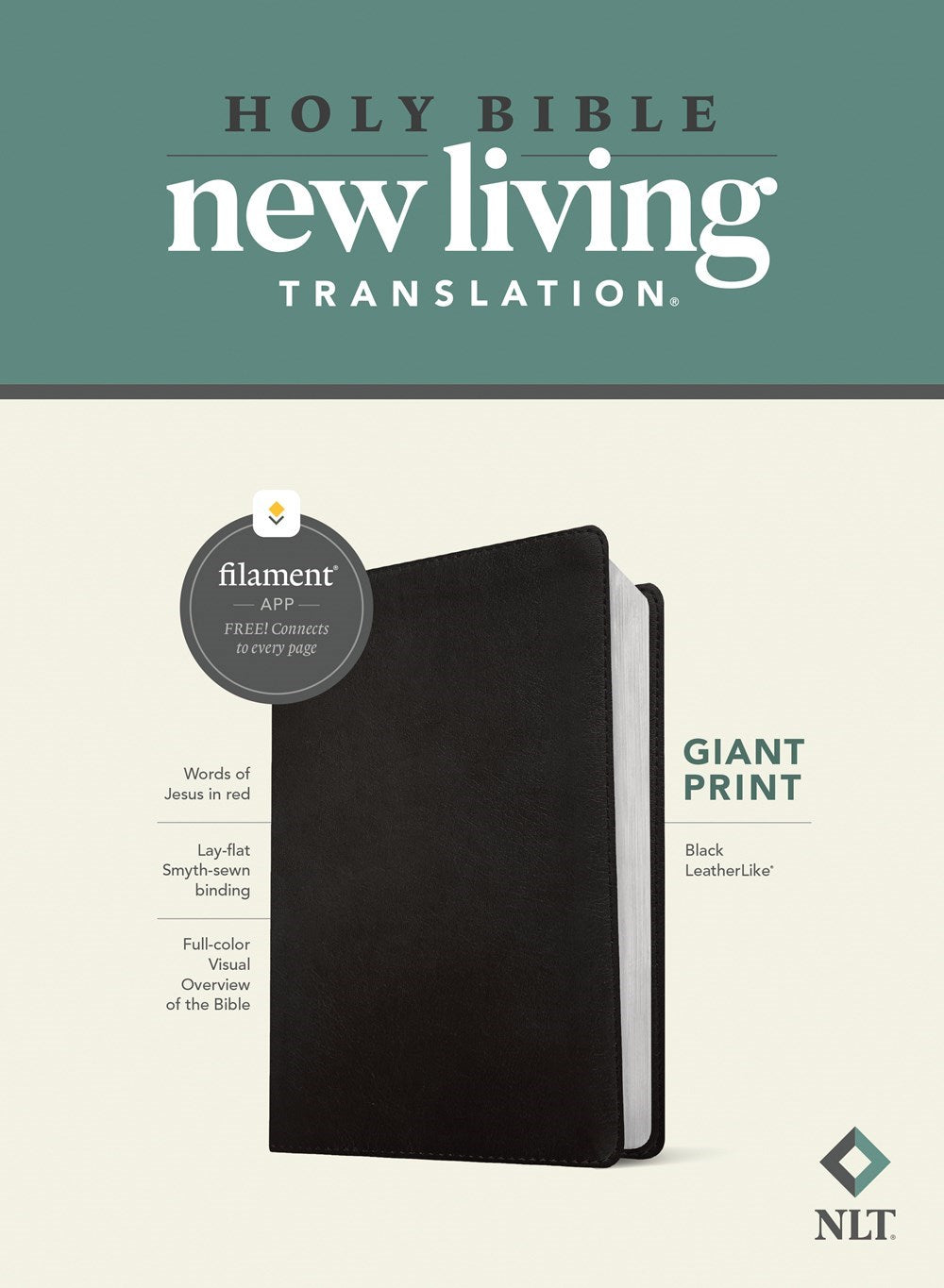 NLT Giant Print Bible  Filament-Enabled Edition-Black LeatherLike