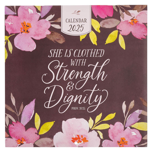 2025 Large Wall Calendar-Strength & Dignity-Prov. 31:25