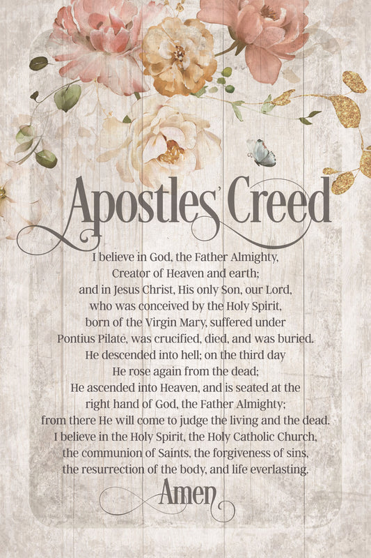 Plaque-Inspirational-Apostles' Creed (6 x 9)