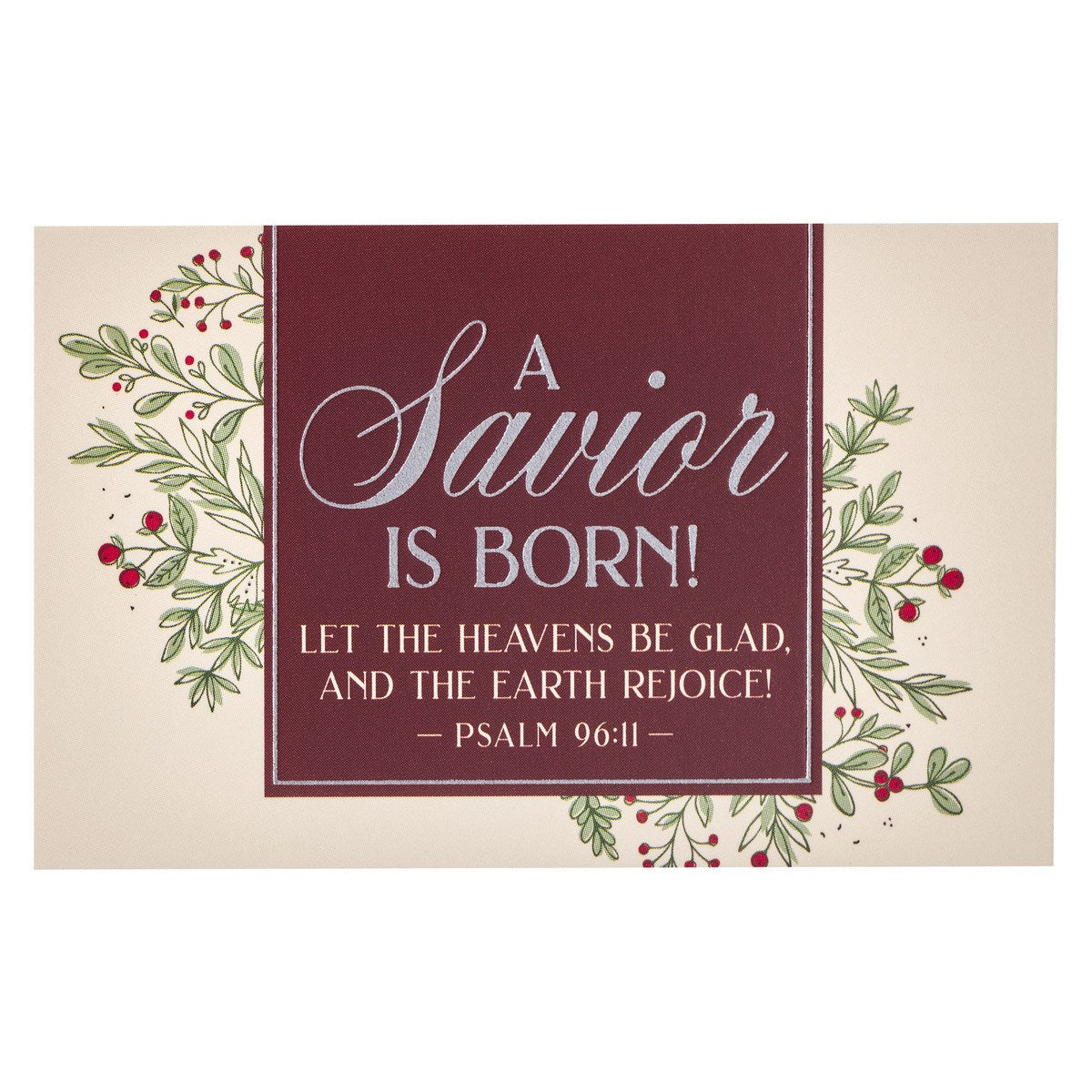 Pass-Around Card-Savior Is Born-Ps. 96:11 (Pack Of 25)