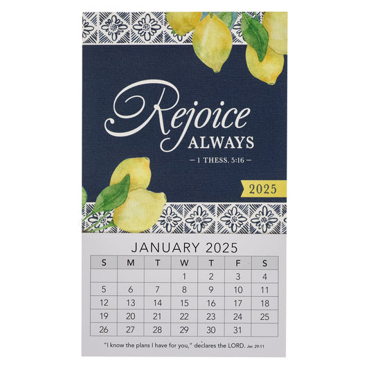 2025 Mini Magnetic Calendar-Rejoice Always-1 Thess. 5:16