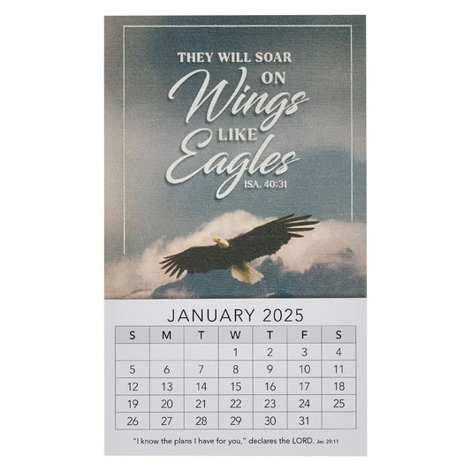 2025 Mini Magnetic Calendar-Wings Like Eagles-Isa. 40:31