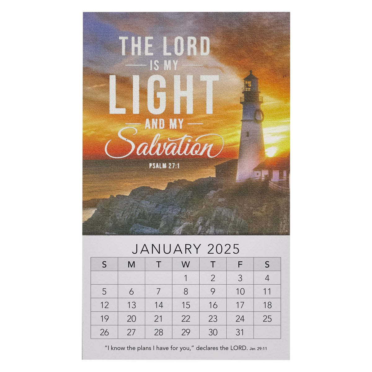 2025 Mini Magnetic Calendar-Light & Salvation-Ps. 27:1