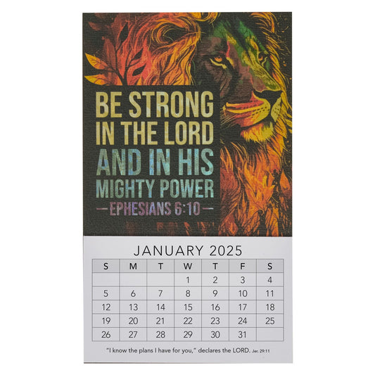 2025 Mini Magnetic Calendar-Strong In The Lord-Eph. 6:10