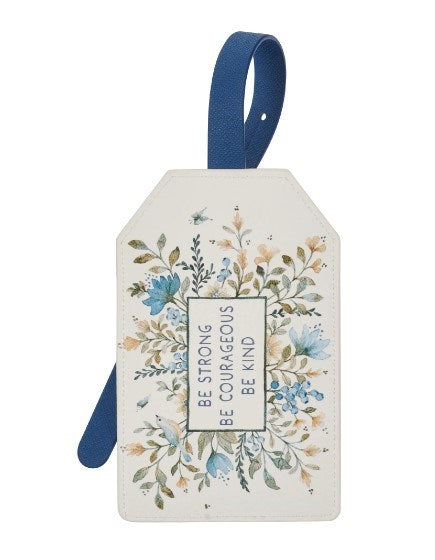 Luggage Tag-Blue-Strong Courageous Kind