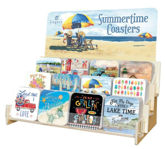 Coaster Collection-Summertime (12 Coasters In 12 Designs) (Display ORD SPY#120359)