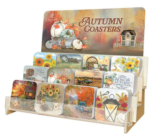 Coaster Collection-Autumn (12 Coasters In 12 Designs) (Display ORD SPY#120359)