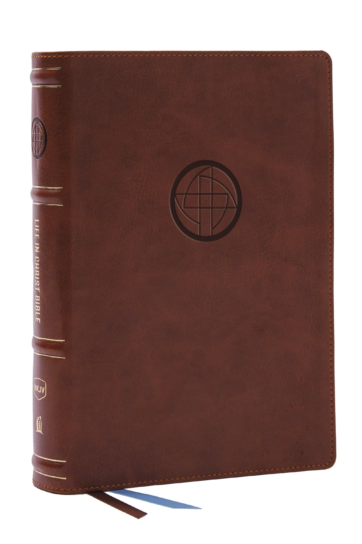 NKJV Life In Christ Bible (Comfort Print)-Brown Leathersoft