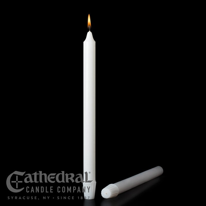 Altar Candle-White Short 6's (7/8" x 8")-Stearine/SFE (Pack Of 36)