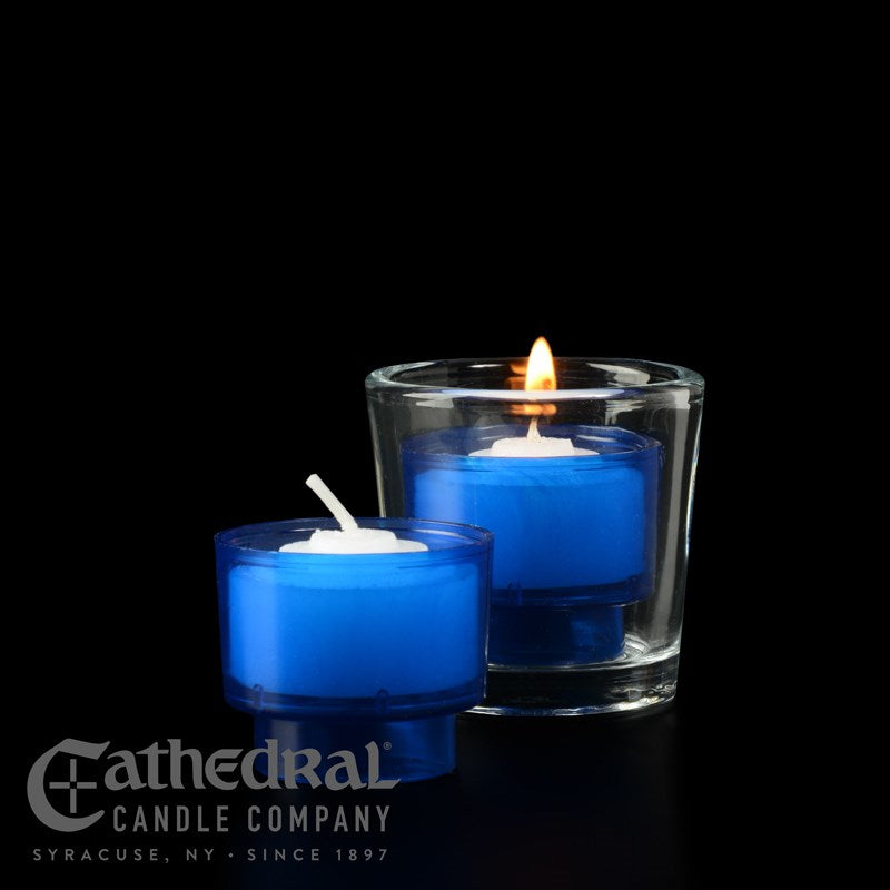 Devotional Candles-ezLites 4 Hour Blue (Pack Of 288)