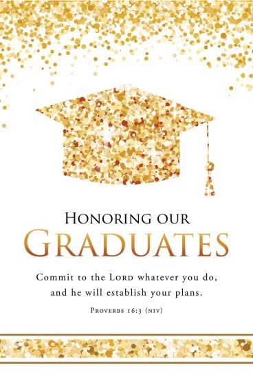 Bulletin-Honoring Our Graduates (Proverbs 16:3  NIV) (Pack Of 100)